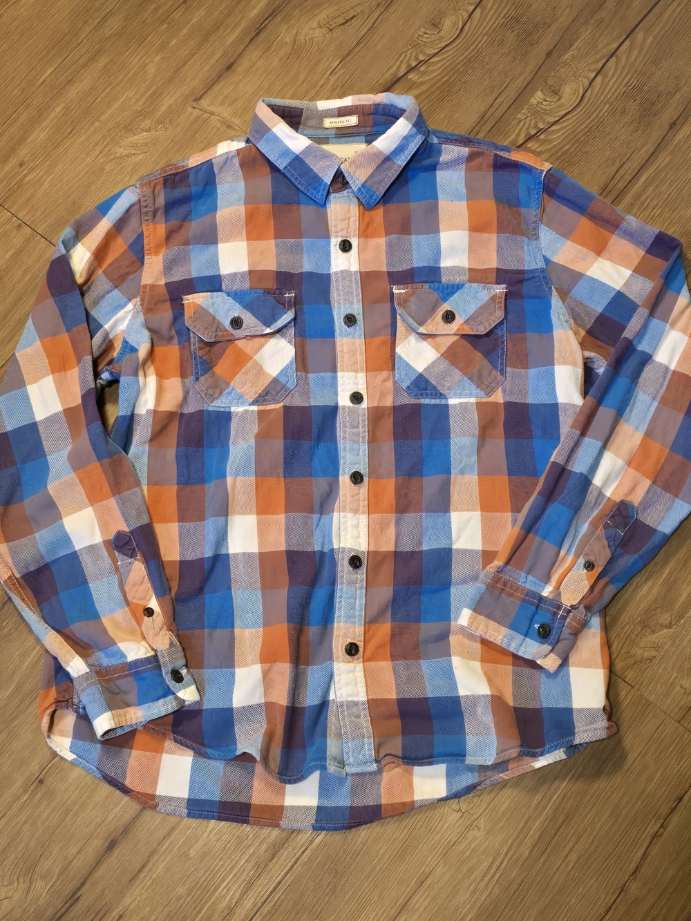 American Eagle athletic fit Men's Plaid Button-Up Shirt - Perfect for Fall XL